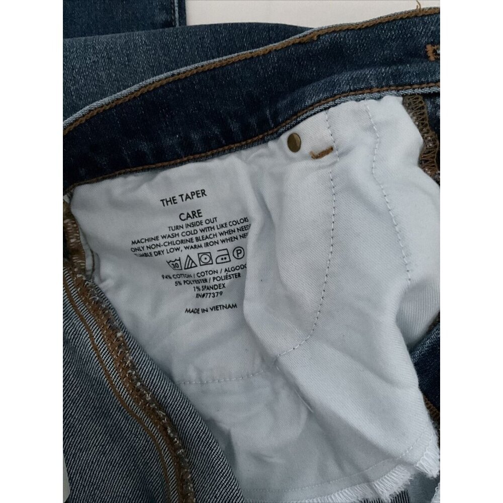 ANN TAILOR Women’s Sculpting Pocket Mid Rise Tapered Jeans In Classic Índigo W - Picture 12 of 14